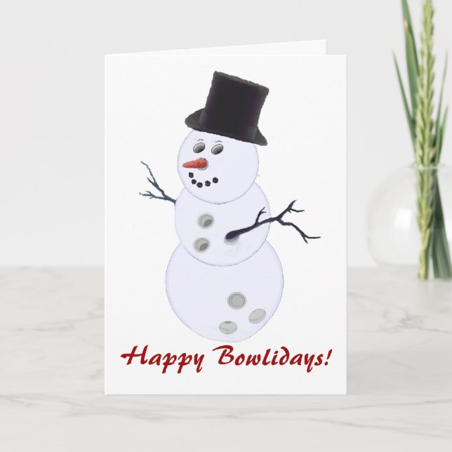 Bowling Älskare julkort Helgkort (Framsida)