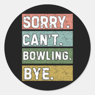 Bowling Älskare Runt Klistermärke