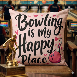 Bowling Älskare Söt Retro Estetik Sportdesign Kudde