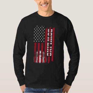 bowling amerika flagga  kon käglor bowling t shirt