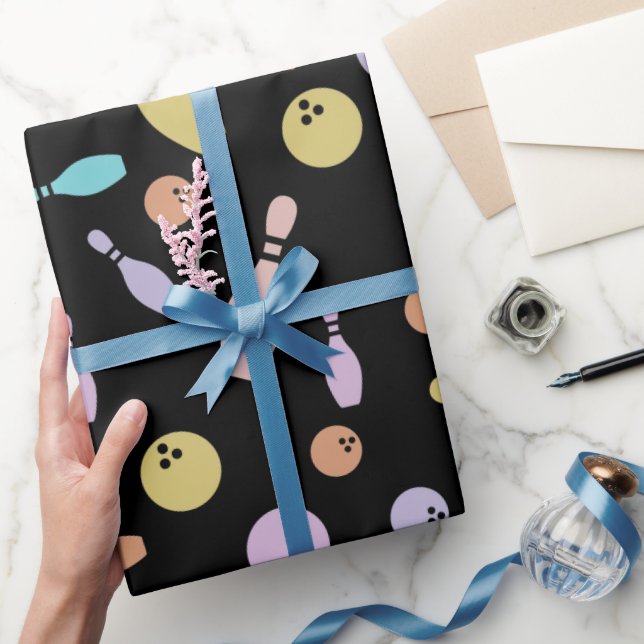 Bowling and Ball Pattern Presentpapper (Gifting)