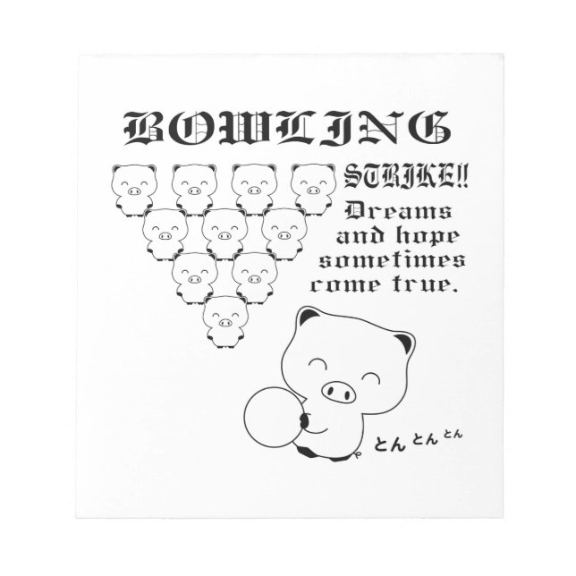 Bowling Anteckningsblock (Framsida)