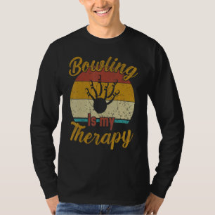 Bowling är min terapi Retro Bowling T Shirt