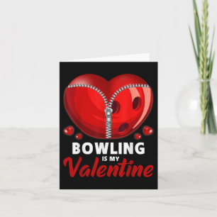 Bowling är min valentin bowlingklot hjärta Valenti Kort