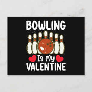 Bowling är mitt Alla hjärtans dag Kärlek hjärta Vykort