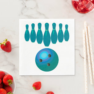 Bowling Ball and Stift Roligt Sports Pappersservett