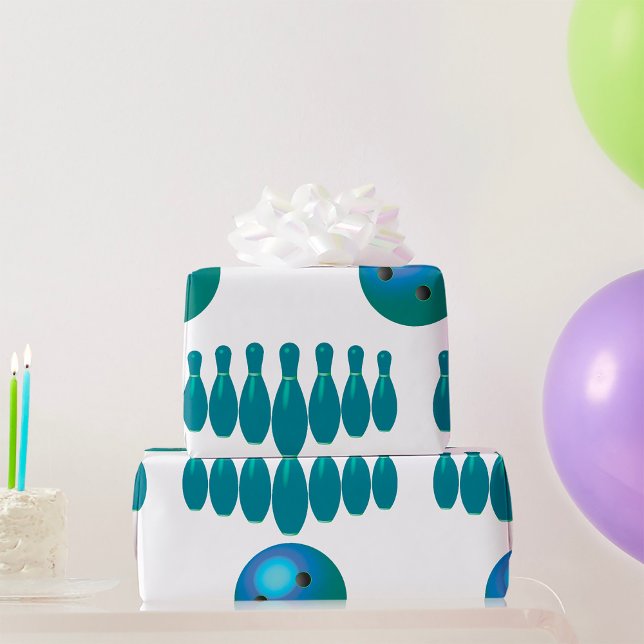 Bowling Ball and Stift Roligt Sports Presentpapper (Skapare uppladdad)