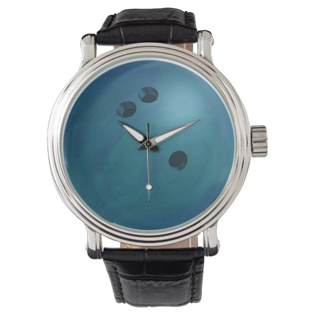 Bowling Ball Blue Armbandsur (Framsida)