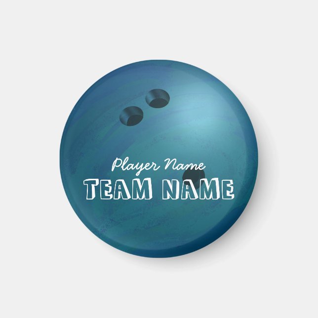 Bowling Ball Blue Magnet (Framsidan)