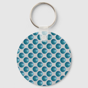 Bowling Ball Blue Nyckelring