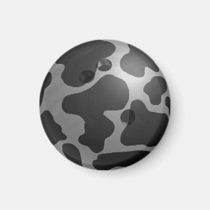 Bowling Ball Cow Grått Magnet