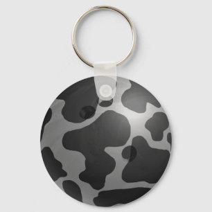 Bowling Ball Cow Grått Nyckelring