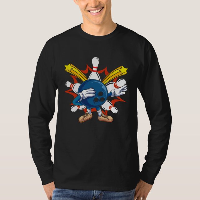 Bowling Ball Dabbing Bowling Players &  Bowling T Shirt (Framsida)