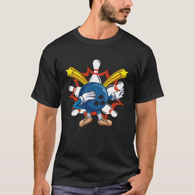 Bowling Ball Dabbing Bowling Players &  Bowling T Shirt (Framsida)