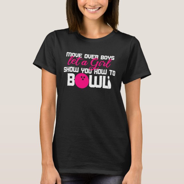 Bowling Ball Game Stift Coola Bowl Perfekt Idea T Shirt (Framsida)