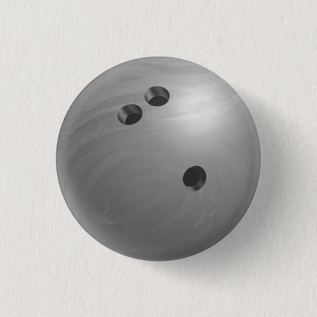 Bowling Ball Grått Knapp (Framsida)