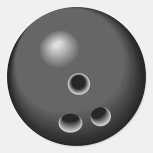 Bowling ball grått teckning runt klistermärke