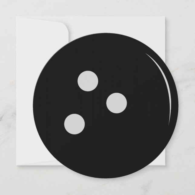 Bowling Ball Inbjudningar (Framsida)