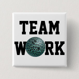 Bowling Ball Leopard Teal Knapp