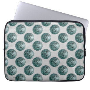 Bowling Ball Leopard Teal Laptop Fodral