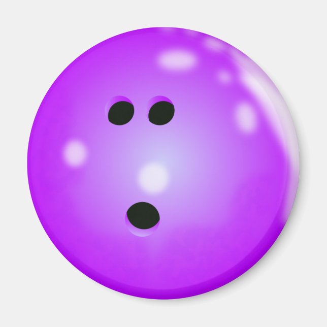 Bowling Ball (Lila) Magnet (Framsidan)