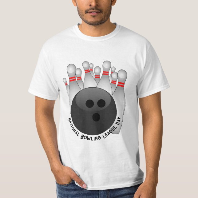 Bowling Ball och Bowling Stift T Shirt (Framsida)