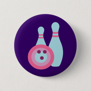Bowling Ball och Stift Knapp