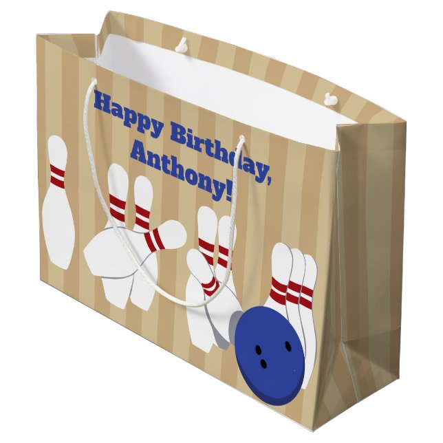 Bowling Ball och Stift Personlig (Baksidan Vinklad)