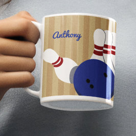 Bowling Ball och Stift Personlig Kaffemugg