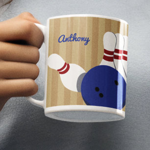 Bowling Ball och Stift Personlig Kaffemugg