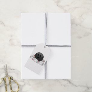 Bowling Ball och Stift Presentetikett