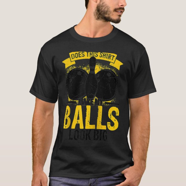 Bowling Ball Pin Bowlareare Strejka Bowling Team B T Shirt (Framsida)