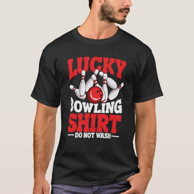 Bowling Ball Pin Bowlareare Strejka Bowling Team B T Shirt (Framsida)