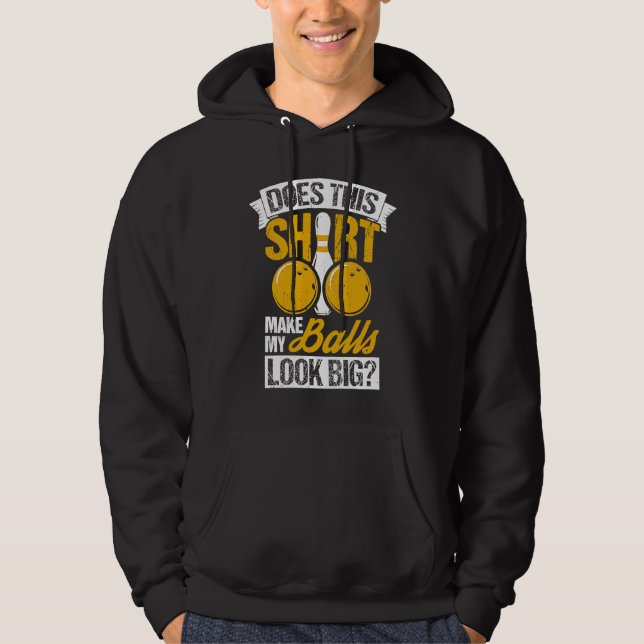 Bowling Ball Pin Bowler Strike Bowling Fanatic Bow Hoodie (Framsida)