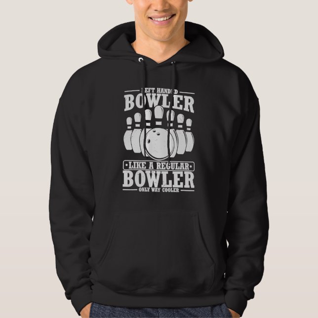 Bowling Ball Pin Bowler Strike Bowling Fanatic Bow Hoodie (Framsida)