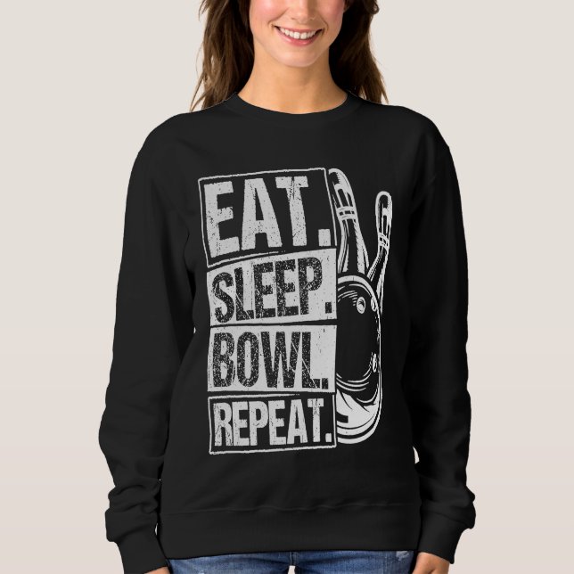 Bowling Ball Pin Bowler Strike Bowling Fanatic Bow T Shirt (Framsida)