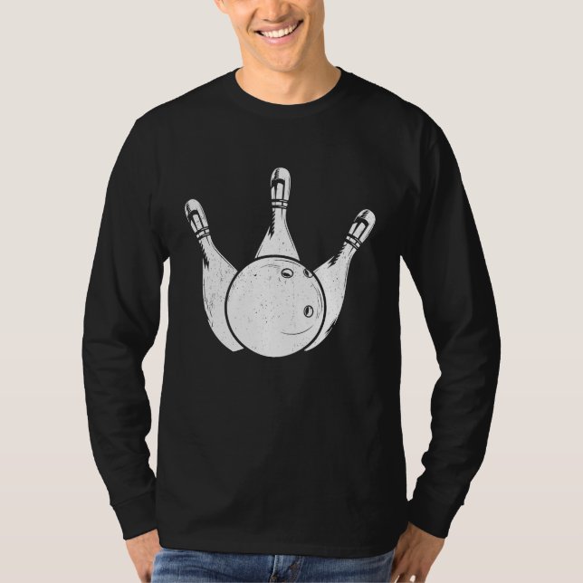 Bowling Ball Pin Bowler Strike Bowling Legend Bowl T Shirt (Framsida)