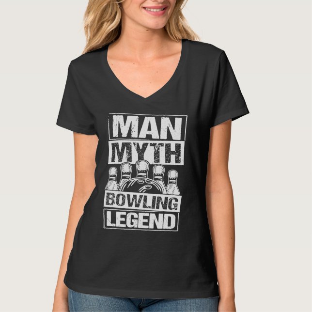 Bowling Ball Pin Bowler Strike Bowling Legend Bowl T Shirt (Framsida)