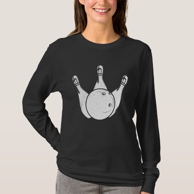 Bowling Ball Pin Bowler Strike Bowling Legend Bowl T Shirt (Framsida)