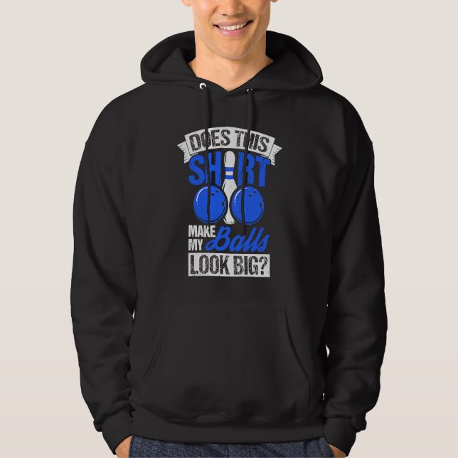Bowling Ball Pin Bowler Strike Bowling Team Bowlin Hoodie (Framsida)