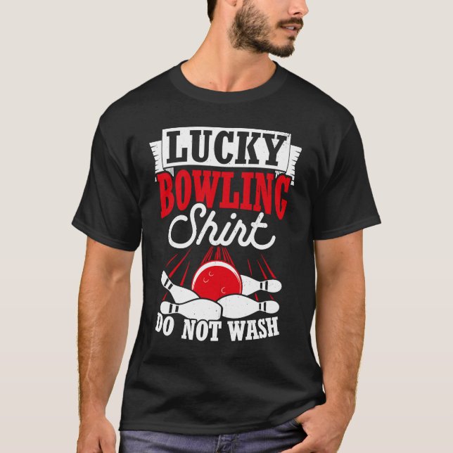 Bowling Ball Pin Bowler Strike Bowling Team Bowlin T Shirt (Framsida)