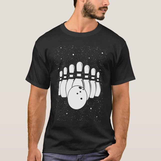 Bowling Ball Pin Bowler Strike Bowling Team Bowlin T Shirt (Framsida)