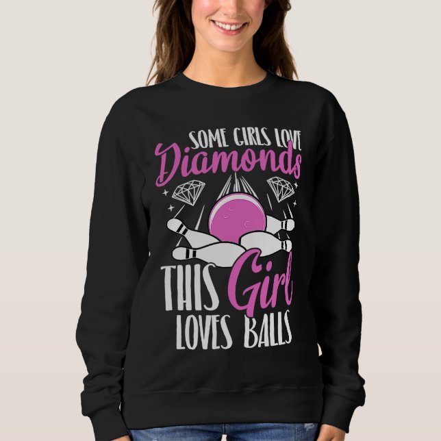 Bowling Ball Pin Bowler Strike Team Bowling Alley  T Shirt (Framsida)