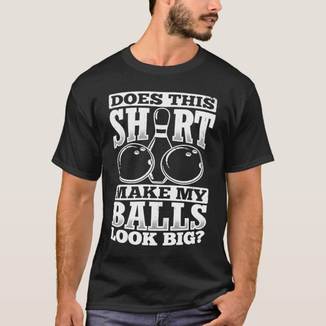 Bowling Ball Pin Bowler Strike Team Bowling Alley  T Shirt (Framsida)