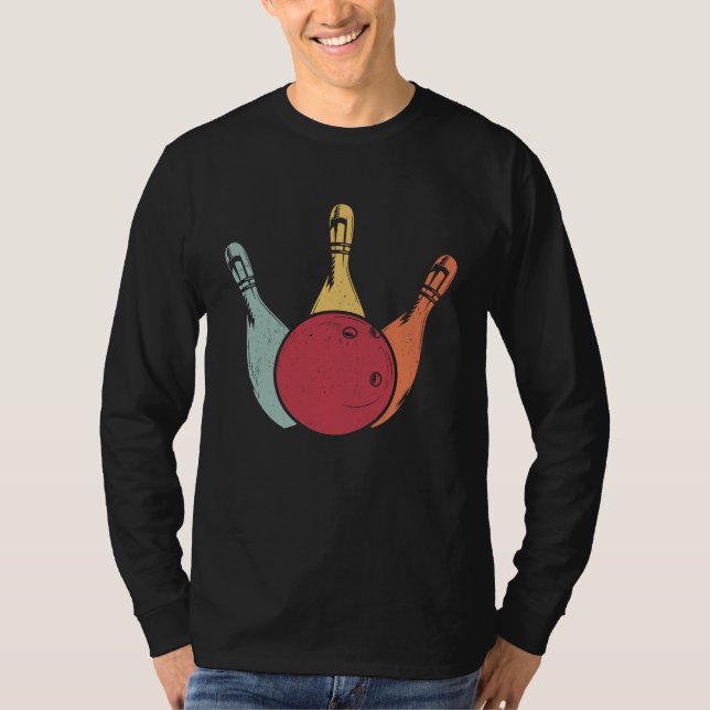 Bowling Ball Pins Bowler Strike Bowling Legend Bow T Shirt (Framsida)