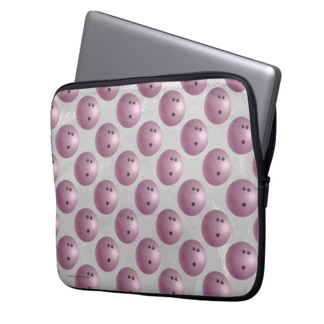 Bowling Ball Rosa Laptop Sleeve (Framsidan Vänster)