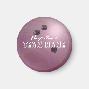 Bowling Ball Rosa Magnet