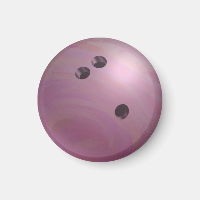 Bowling Ball Rosa Magnet (Framsidan)