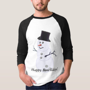 Bowling Ball Snögubbe jul T-shirt