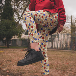 Bowling Ball, Stift och Shoes Patterned Leggings